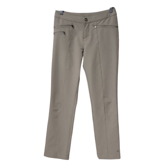 Athleta Lightweight Taupe Zip Pocket Pants Womens Size 2 - Picture 1 of 11